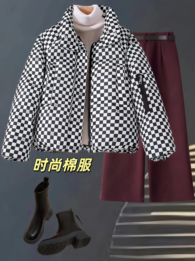 宝子们早!去年超火的小格纹棉服返场